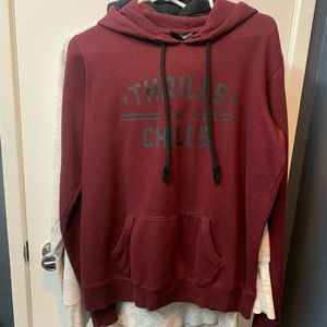 Thrills and chills red jacket